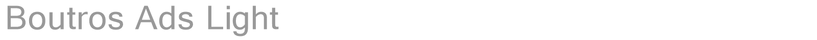 Boutros Ads Light font preview
